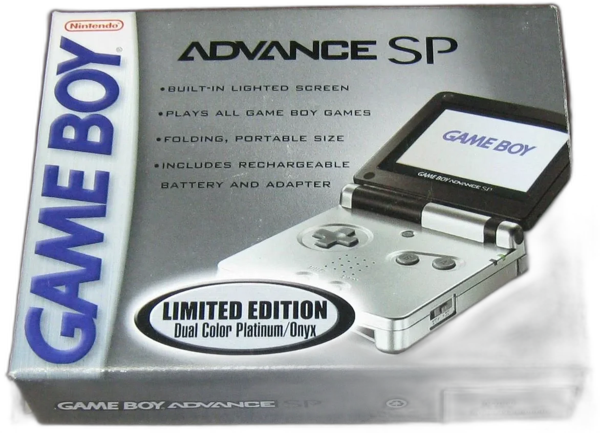 Nintendo Game Boy Advance SP Platinum/Onyx Console [NA] - Consolevariations