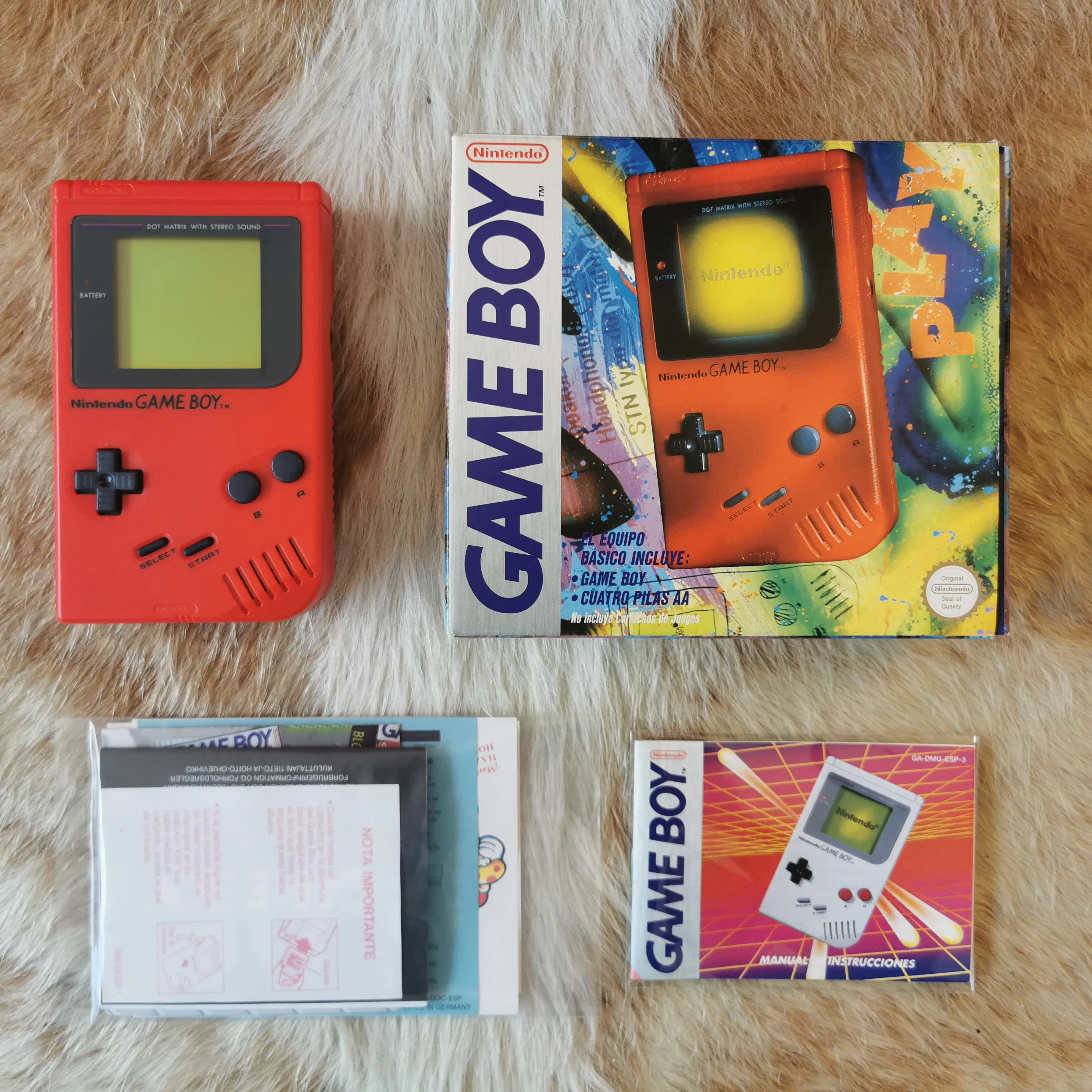  Nintendo Game Boy Play It Loud Red Console [ES]