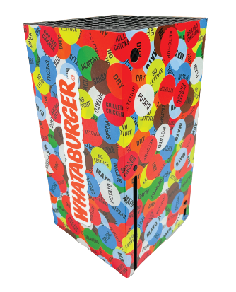 Microsoft Xbox Series X Whataburger Sticker Console