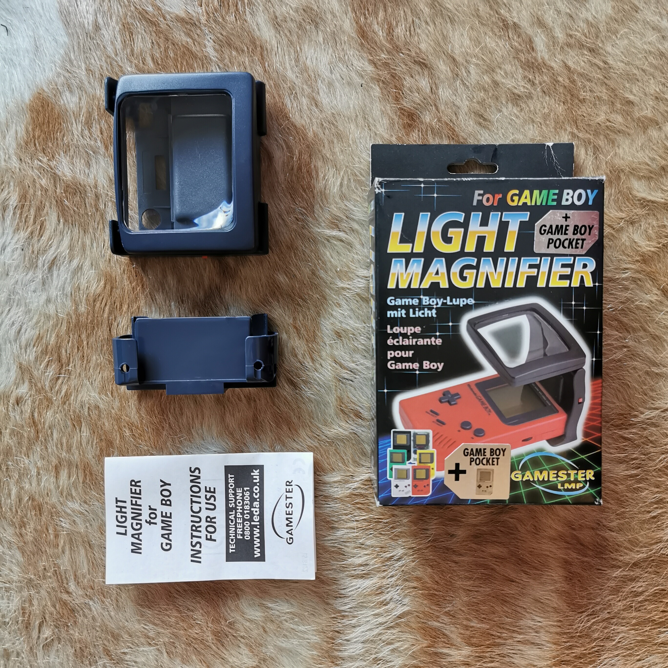  Gamester Game Boy Light Black Magnifier