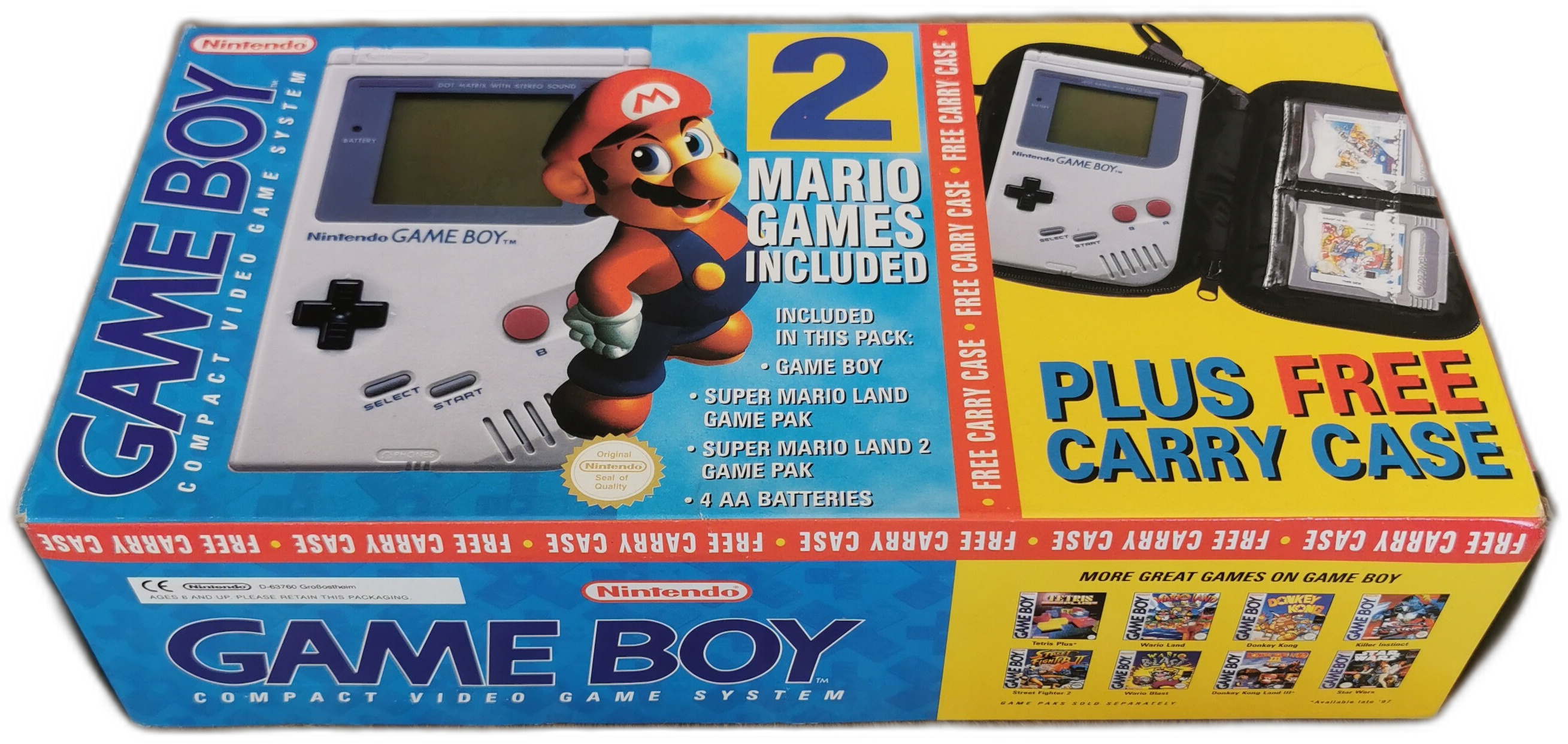 Nintendo Game Boy 2 Mario Games + Carry Case Bundle [UK]