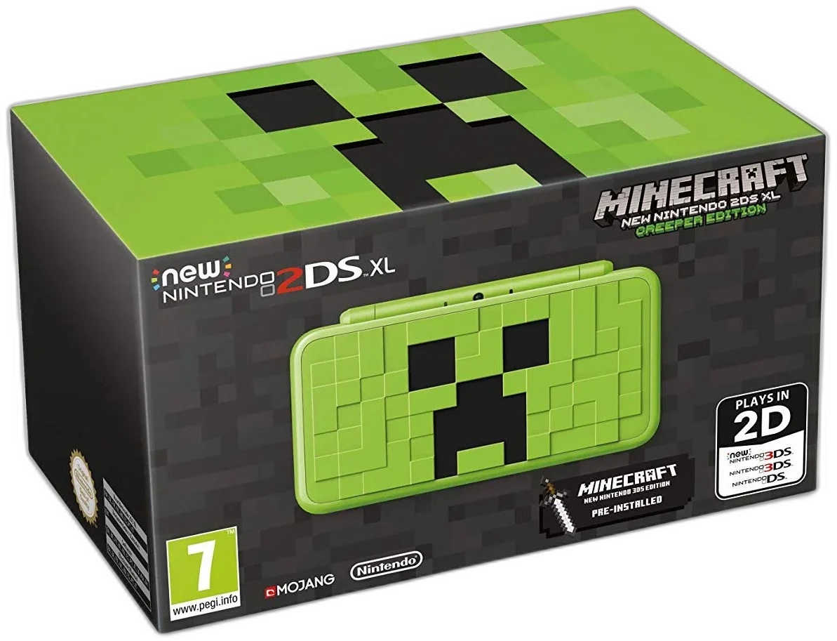  New Nintendo 2DS XL Minecraft Creeper Console [EU]