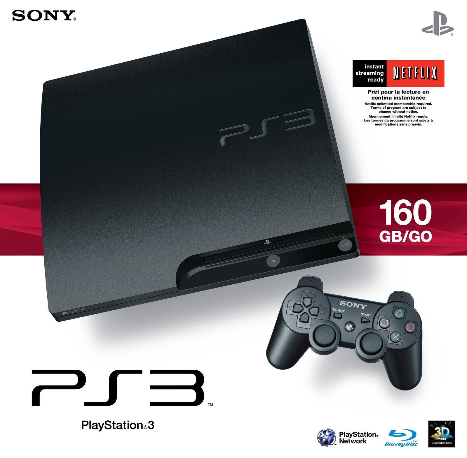 Sony PlayStation 3 Slim Red Console [EU] - Consolevariations