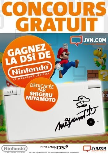 Nintendo DSi JVN Miyamoto Autographed Console