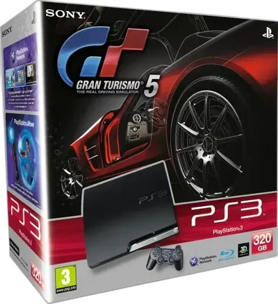 Sony Playstation 3 Slim Gran Turismo 5 Black Bundle