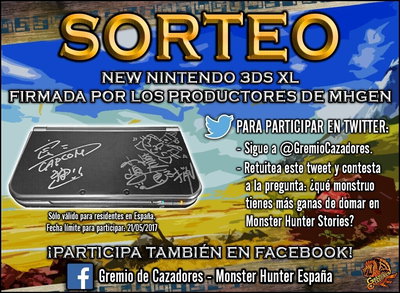 New Nintendo 3DS XL Monster Hunter Generations Signed Console