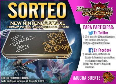 New Nintendo 3DS XL Monster Hunter Generations Signed Console