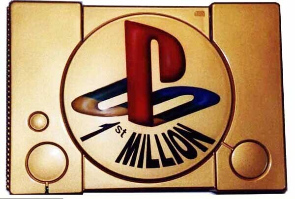  Sony PlayStation 1st Million Golden Console