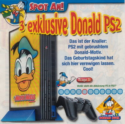 Sony PlayStation 2 Micky Maus Donald Duck Console