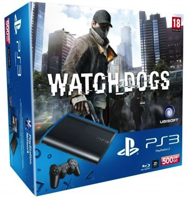  Sony Playstation 3 Super Slim Watch Dogs Bundle