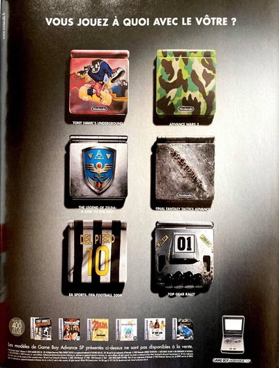 Nintendo Game Boy Advance SP Nintendo France Ad Consoles