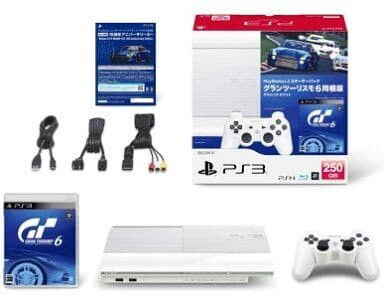 Playstation 3 Super Slim Gran Turismo 6 white Starter Kit