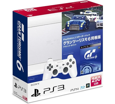 Playstation 3 Super Slim Gran Turismo 6 white Starter Kit