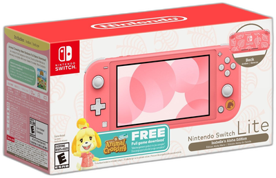 Nintendo Switch Lite Coral Isabelle's Aloha Console [NA]