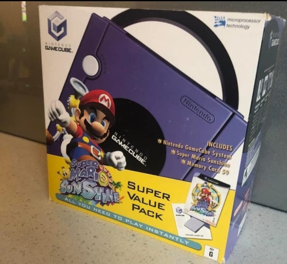  Nintendo Gamecube Super Mario Sunshine Super Value Pack