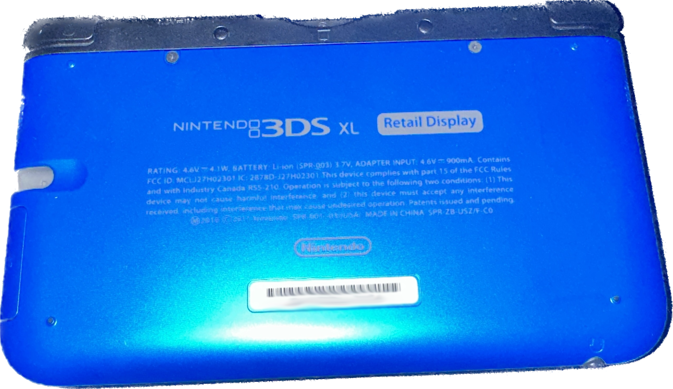  Nintendo 3DS XL Metallic Blue Retail Display