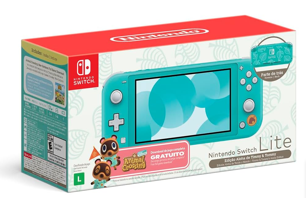  Nintendo Switch Lite Turquoise Timmy &amp; Tommy&#039;s Aloha Console [BR] 