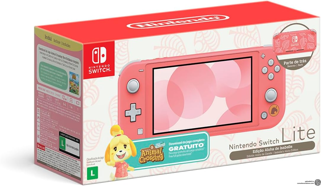 Consolevariations - Nintendo Switch Lite Coral Isabelle's Aloha