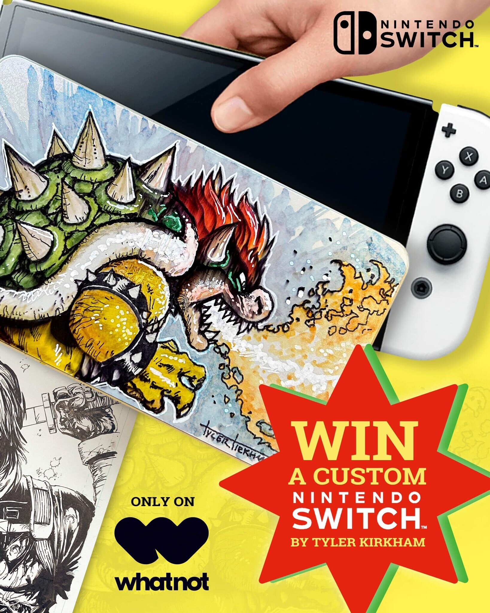  Nintendo Switch Comic Book Bowser Console
