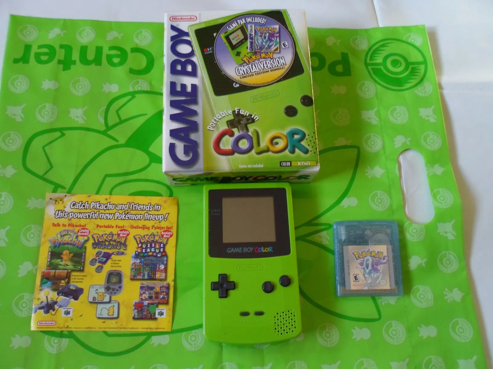 Nintendo Game Boy Color Kiwi Pokemon Crystal Console