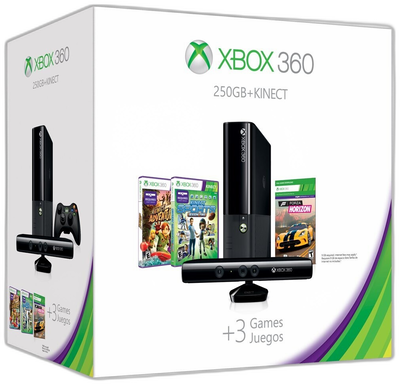 Microsoft Xbox 360 E 250GB Kinect Holiday Value Bundle