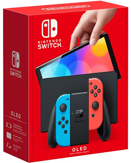  Nintendo Switch OLED Red/Blue Joycon Console [BR]