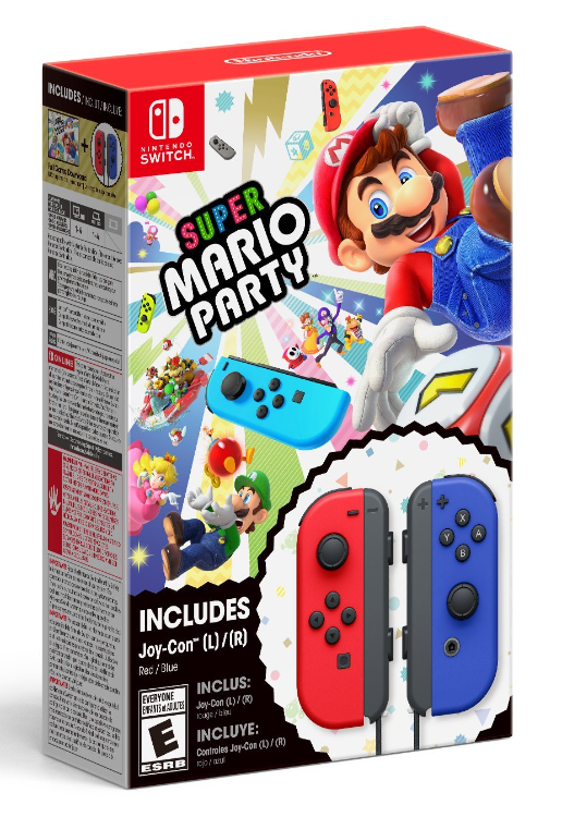  Nintendo Switch Super Mario Party Red +Blue Joy-Con Bundle [NA]