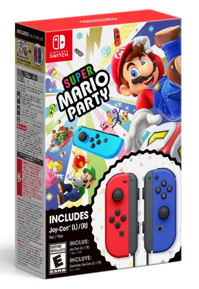 Nintendo Switch Super Mario Party Red +Blue Joy-Con Bundle [NA]