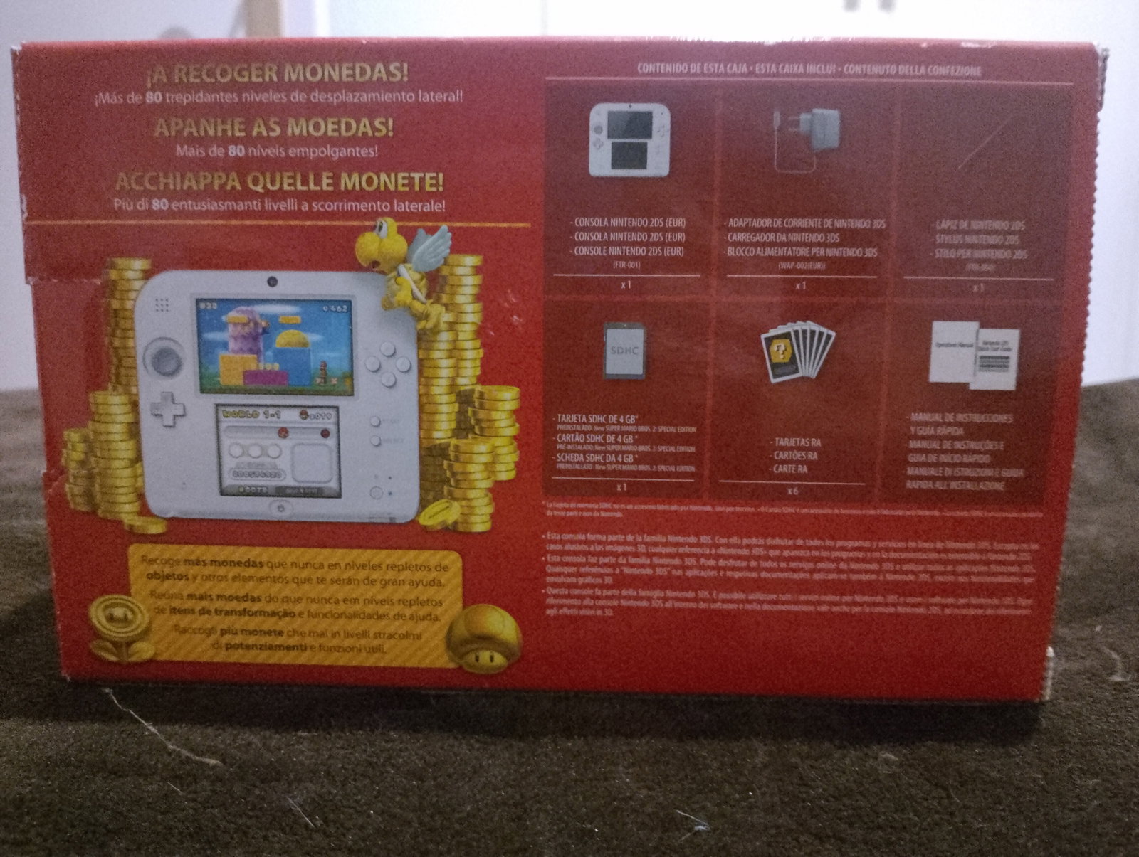 Consolevariations - Nintendo 2DS New Super Mario Bros 2 White Red