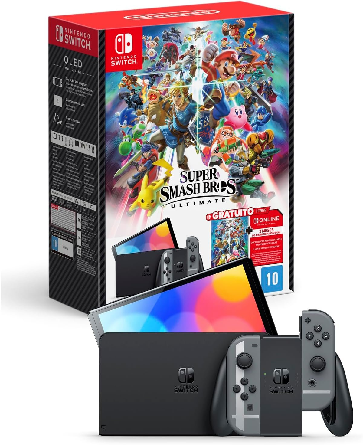  Nintendo Switch OLED Model Super Smash Bros. Ultimate Bundle [BR]