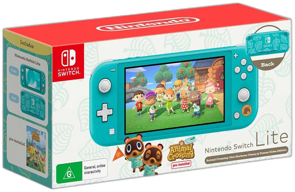  Nintendo Switch Lite Animal Crossing: New Horizons Timmy &amp; Tommy Aloha Console [AU]