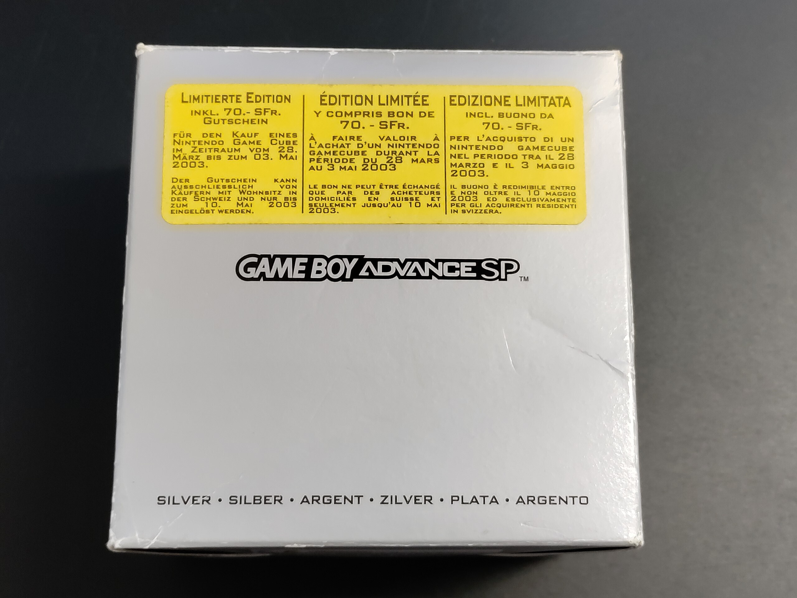  Nintendo Game Boy Advance SP Gamecube Voucher Platinum Console [EU] 