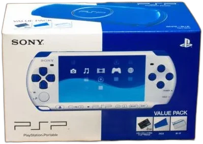 Sony PSP 3000 White and Blue Console - Consolevariations