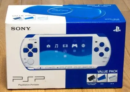 Consolevariations - Sony PSP 3000 White and Blue Console