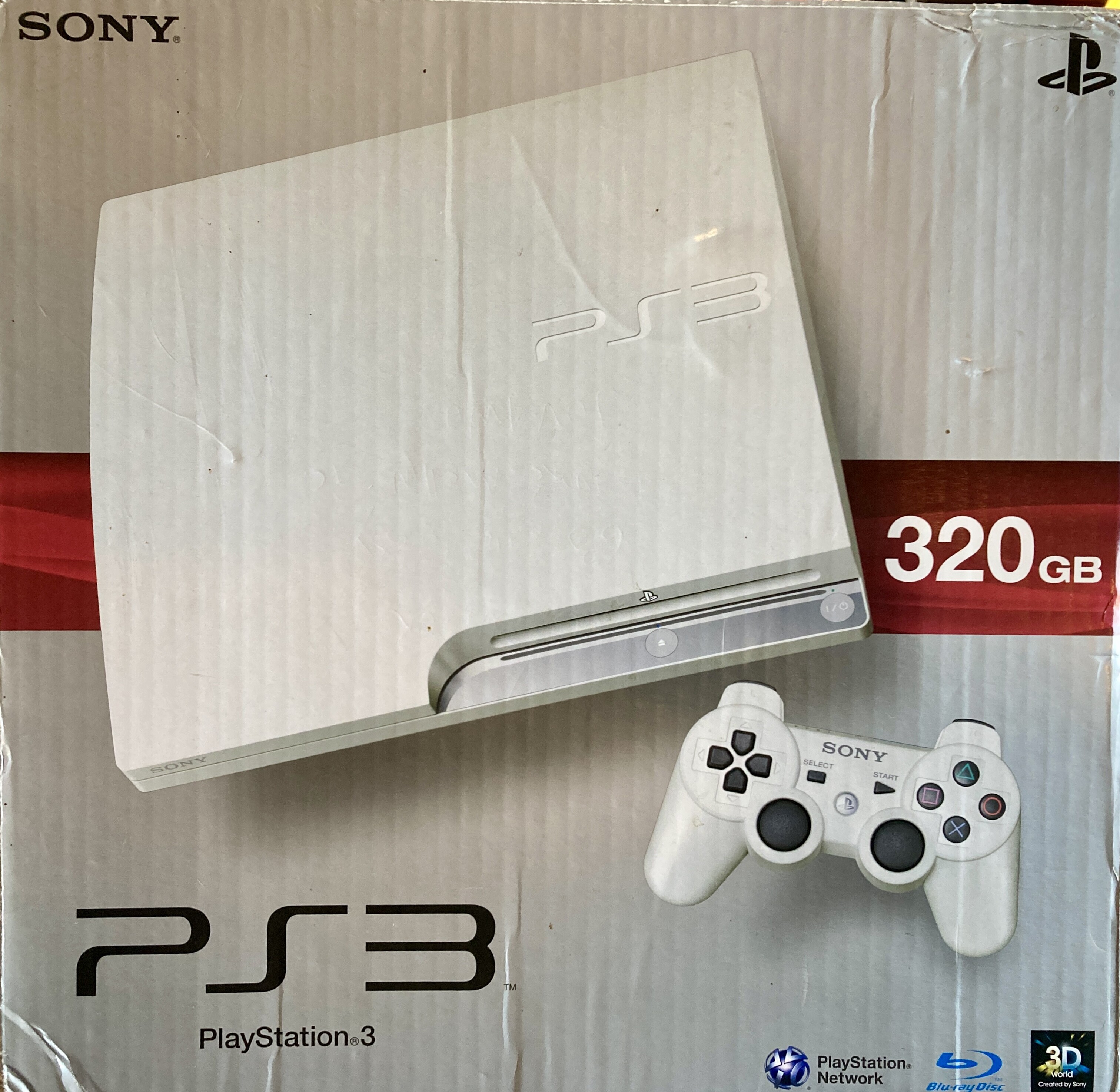  Sony PlayStation 3 Slim 320GB LW Classic White Console
