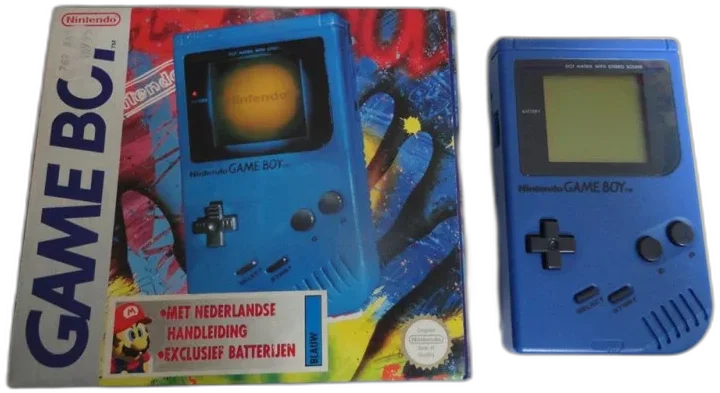  Nintendo Game Boy Cool Blue  &quot;Sticker&quot; Console