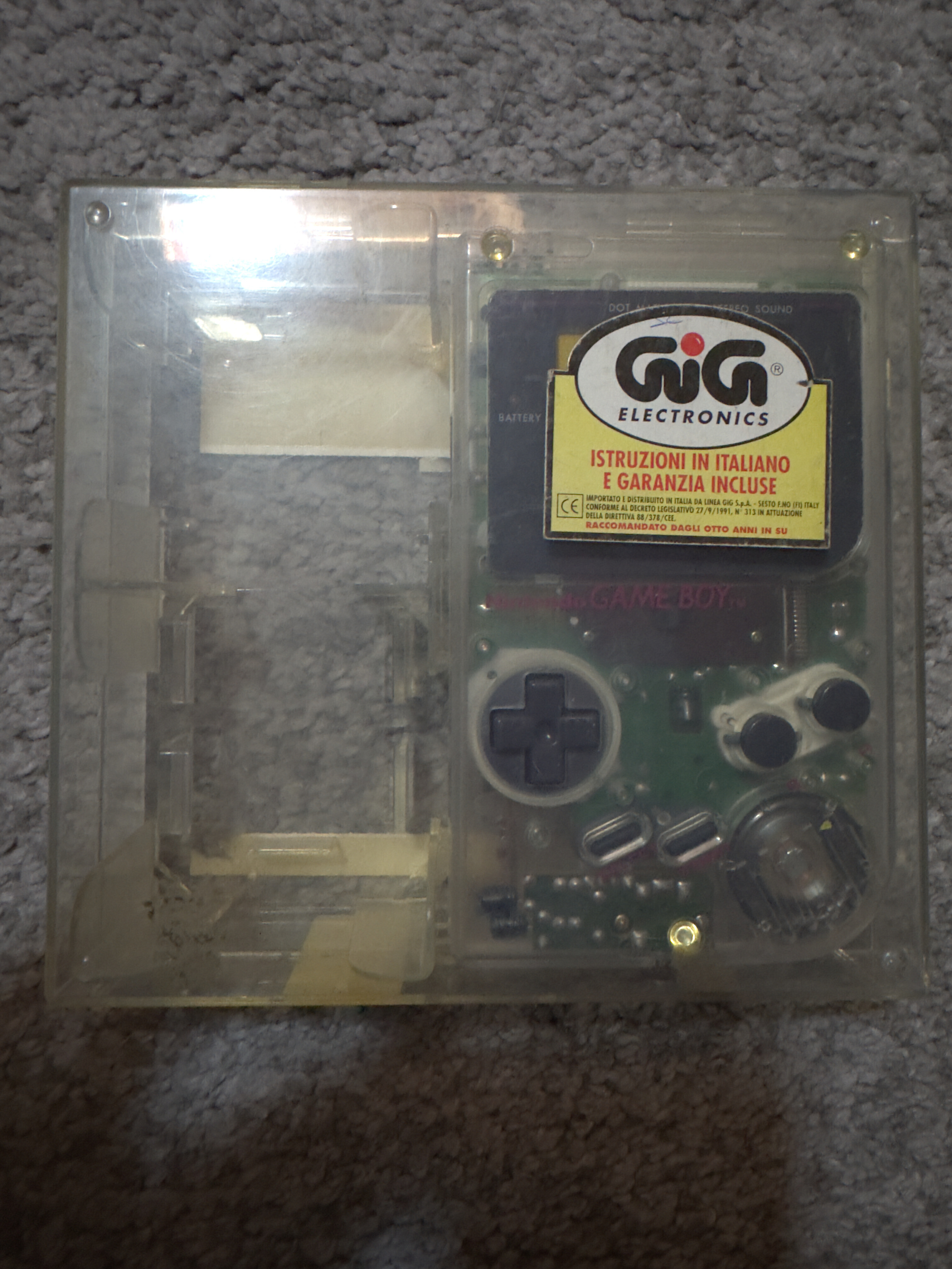  Nintendo Game Boy High Tech Transparent GIG Console [IT]