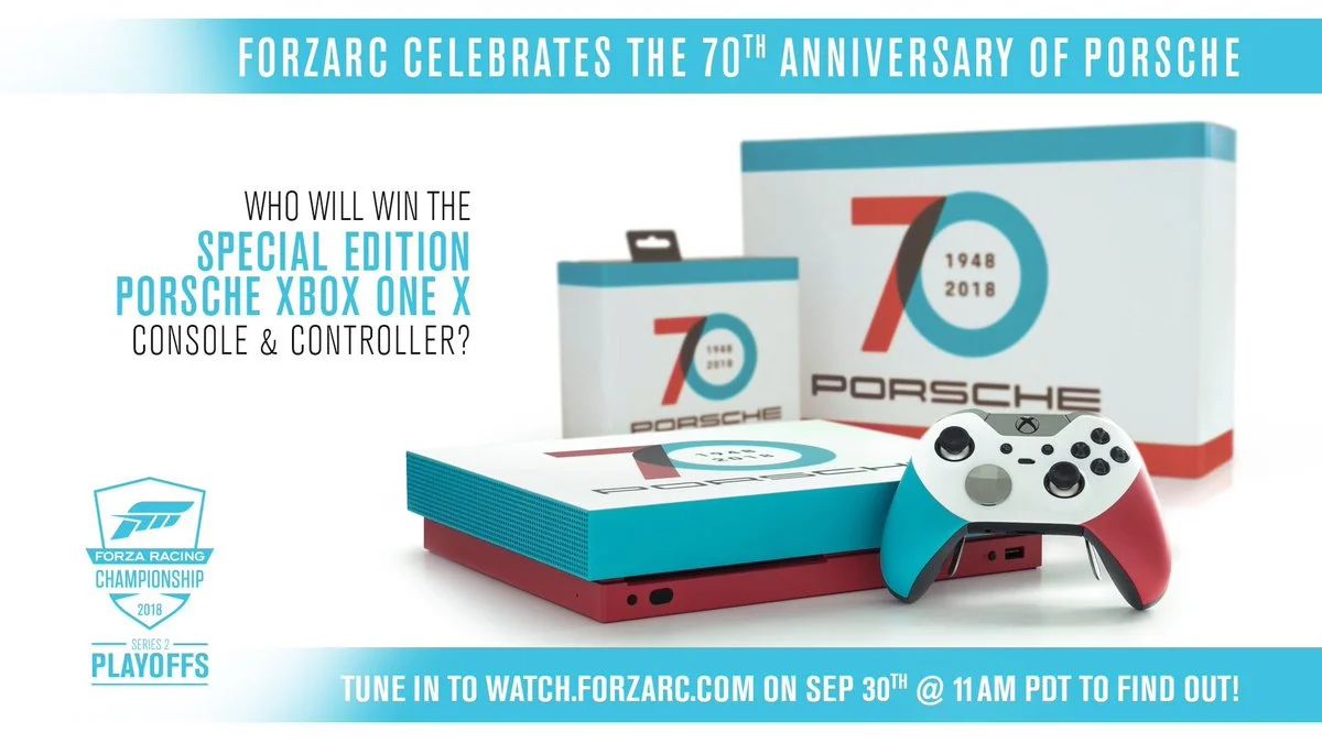  Microsoft Xbox One X 70 years of Porsche Console