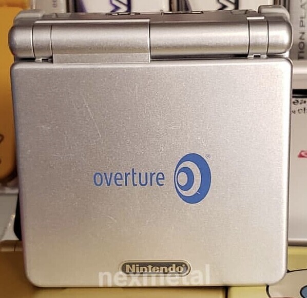  Nintendo Game Boy Advance SP Silver Overture Console