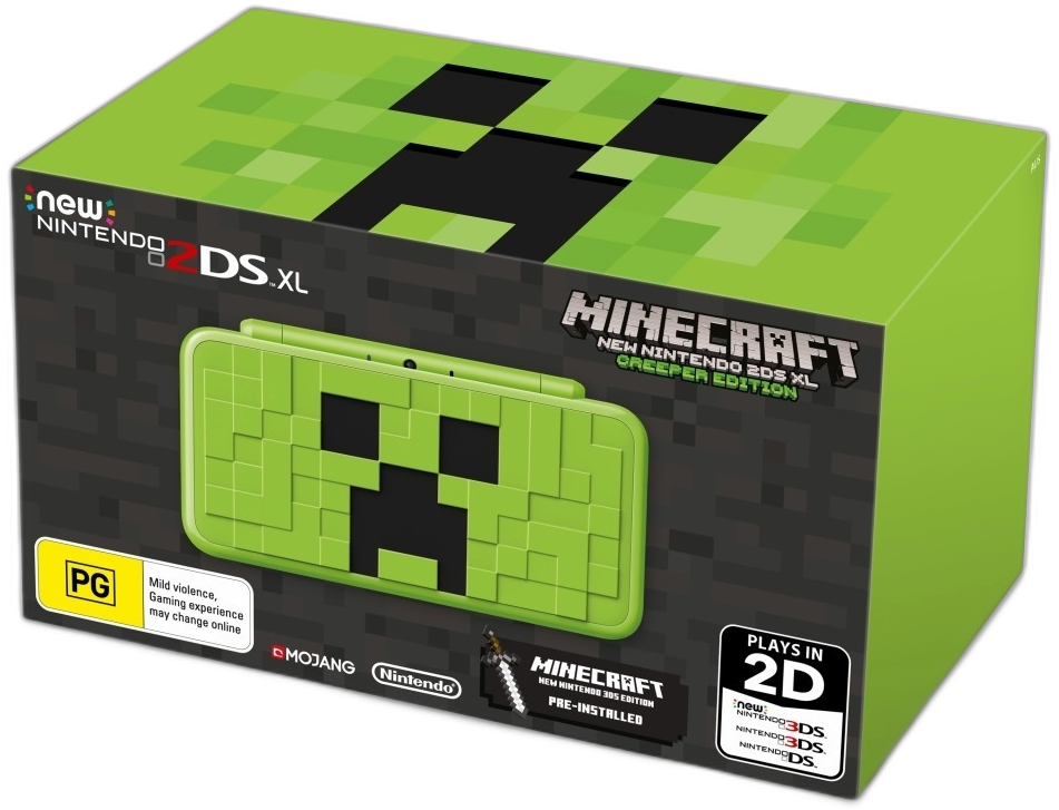  New Nintendo 2DS XL Minecraft Creeper Console [AU]