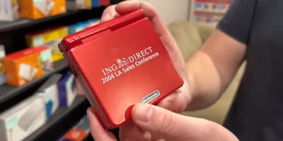 Nintendo Game Boy Advance SP ING Direct 2004 LA Sales Conference Flame Red Console
