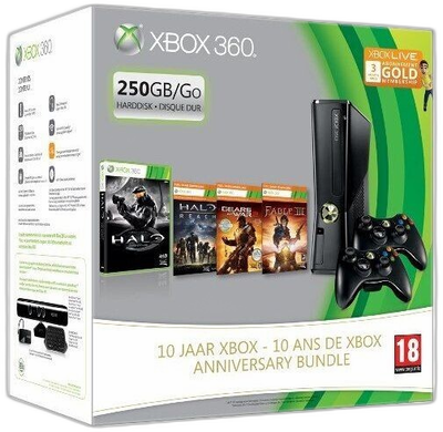 Microsoft Xbox 360 Slim 10 Year Anniversary Bundle