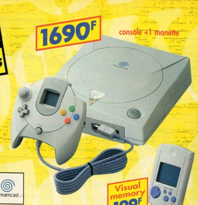 Sega Dreamcast Round Start Button White Controller