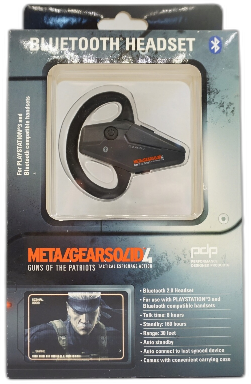  PDP PlayStation 3 Metal Gear Solid 4 Bluetooth Headset
