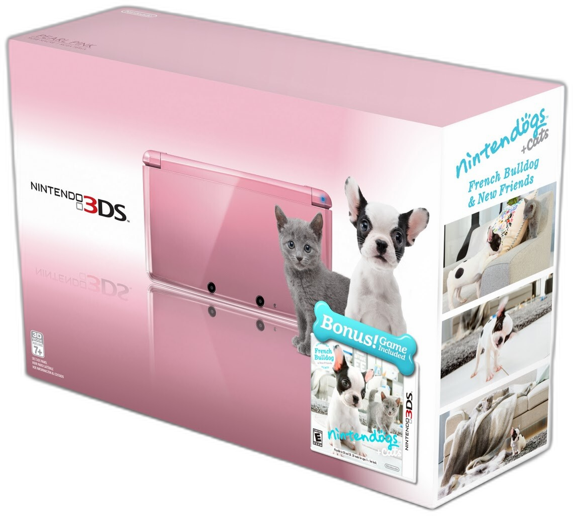  Nintendo 3DS Nintendogs + Cats French Bulldog &amp; New Friends Bundle