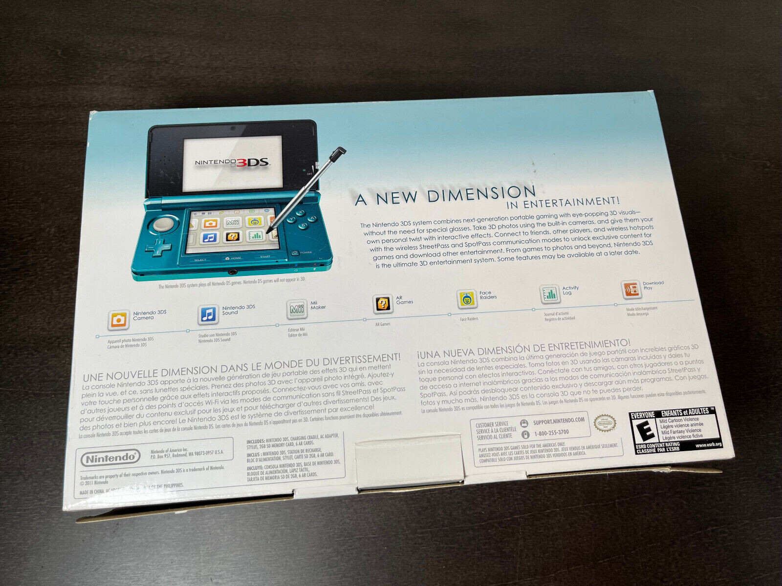 Nintendo 3DS Aqua Blue Console [NA]