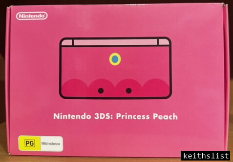  Nintendo 3DS Club Nintendo Peach Console [AUS]