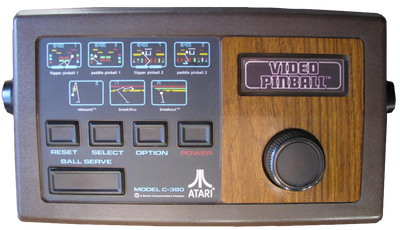 Atari C-380 Video Pinball Woodgrain Console