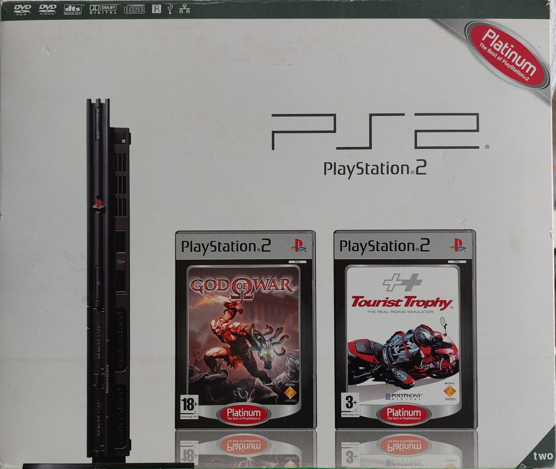  Sony PlayStation 2 Slim God of War + Tourist Trophy Bundle