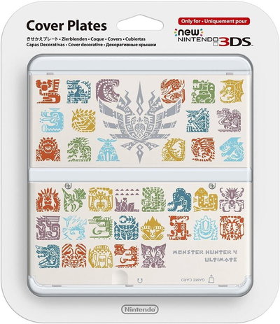 New Nintendo 3DS Monster Hunter 4 Ultimate White Faceplate
